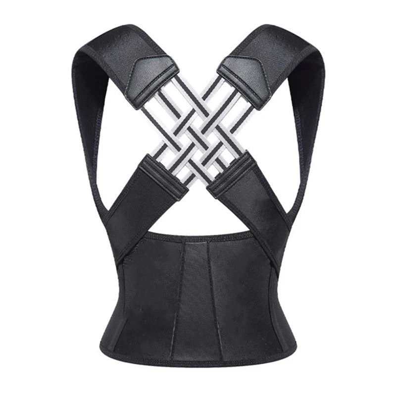Back Brace & Posture Corrector - Adjustable Support for Upper & Lower Back