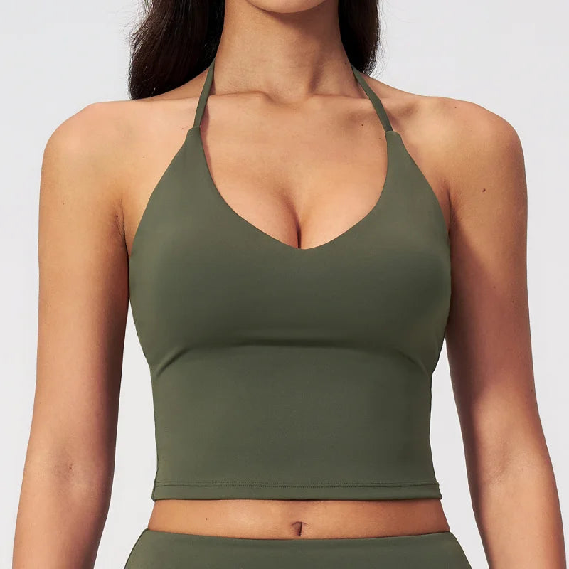 VYRENA Slim Gym Vest — Padded Sports Top with Chest Pads