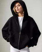 VYRENA Full Zip Hoodie | Women's Oversized Hooded Gym Jacket
