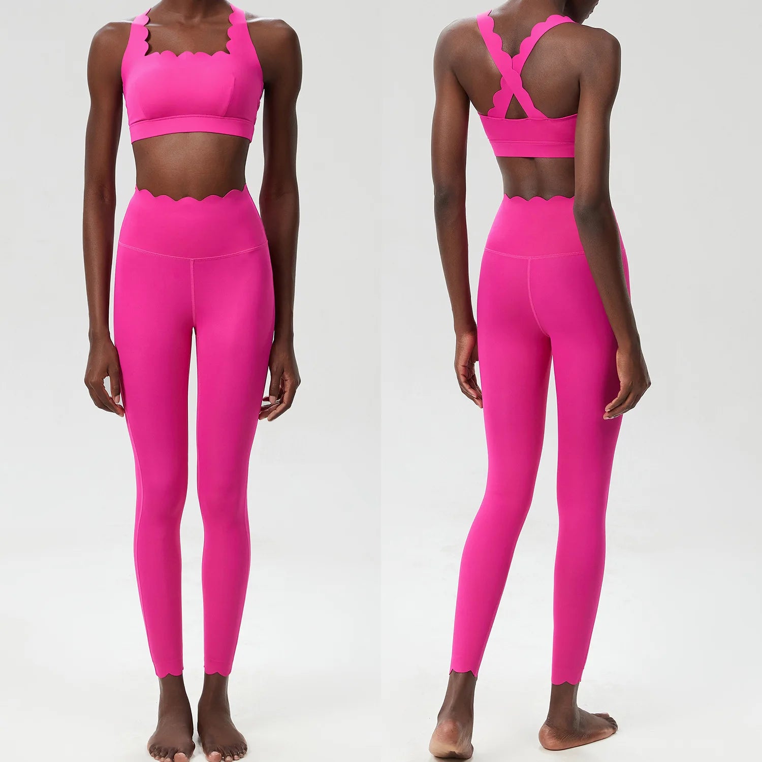 VYRENA Slim Yoga Suit — Women's 2-Piece Breathable Gym Set