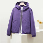 VYRENA Hooded Windbreaker Coat | Women's Spring Autumn Jacket