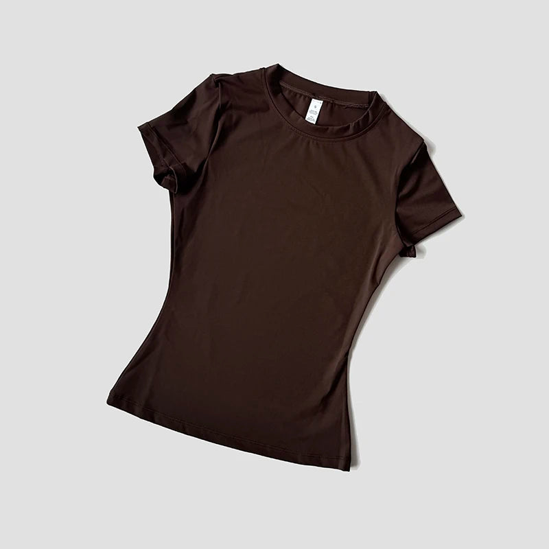 VYRENA Seamless Short Sleeve Top — Women's Gym Running T-Shirt