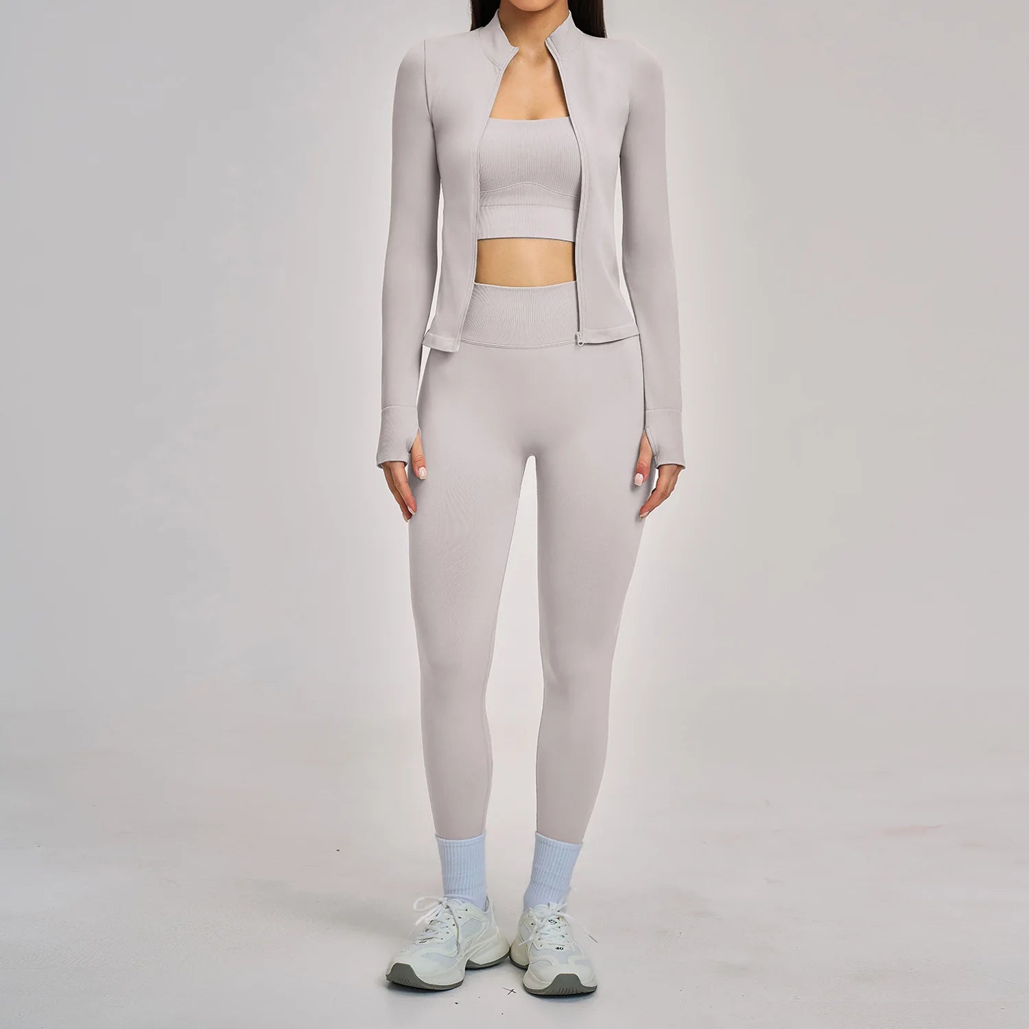 VYRENA Full-Sleeve Set — 3-Piece Long Sleeve Gym Outfit