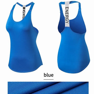 Vyrena Letter Gym Vest Sleeveless Backless