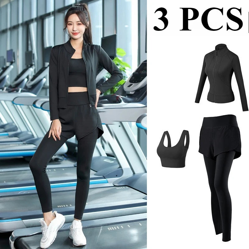 VYRENA Power Set — 3-Piece Short Sleeve Gym Outfit