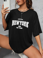 VYRENA Oversized Graphic T-Shirt — Women's Casual Sports Tee