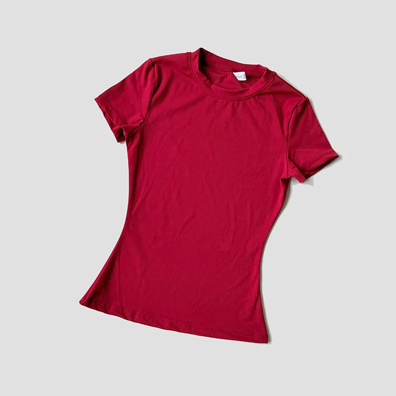 VYRENA Seamless Short Sleeve Top — Women's Gym Running T-Shirt
