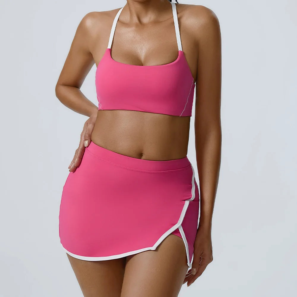 VYRENA 2-Piece Yoga Set — Sports Bra & High-Waist Shorts