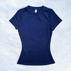VYRENA Seamless Gym Top — Women's Short Sleeve Sports Shirt