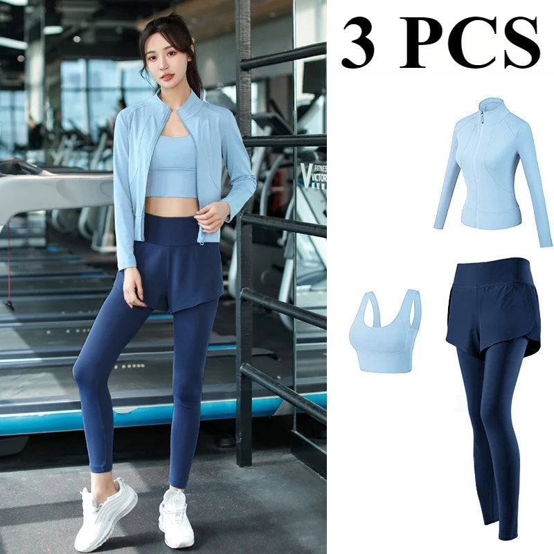 VYRENA Power Set — 3-Piece Short Sleeve Gym Outfit
