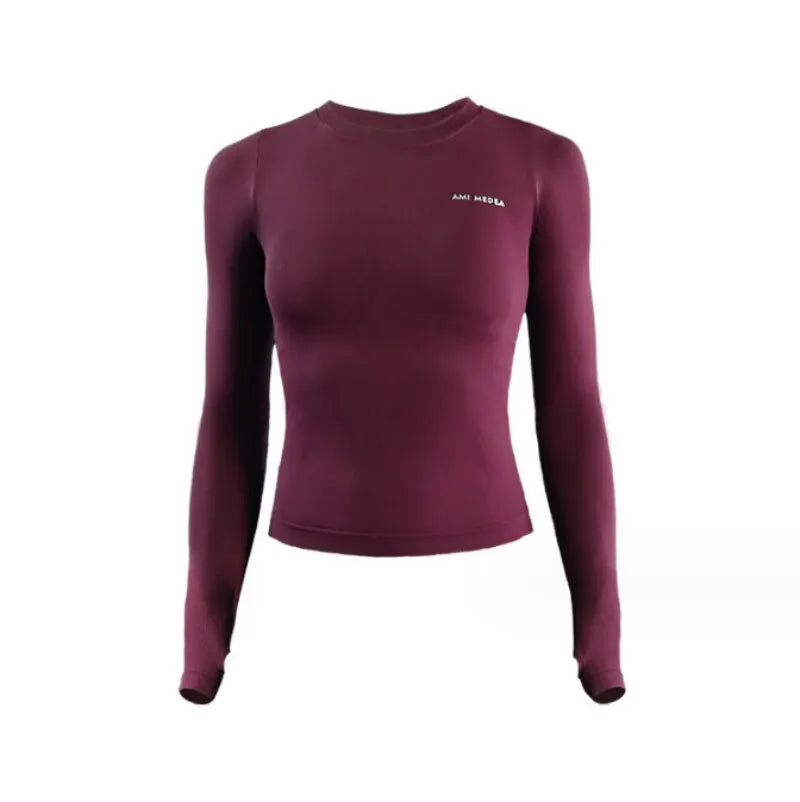 VYRENA Long Sleeve Yoga Shirt — Women's Breathable Running Jersey