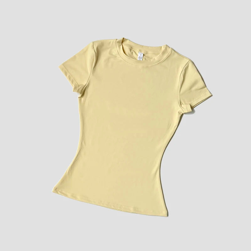 VYRENA Seamless Short Sleeve Top — Women's Gym Running T-Shirt