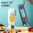 Portable Electric Juicer Bottle - 450ml USB Rechargeable Blender Cup