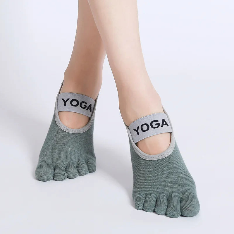 VYRENA Toe Socks — Women's Five-Finger Anti-Slip Yoga Socks