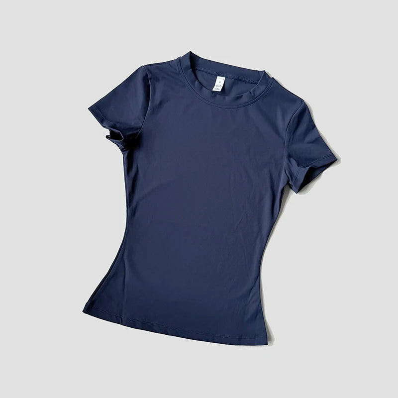 VYRENA Seamless Short Sleeve Top — Women's Gym Running T-Shirt