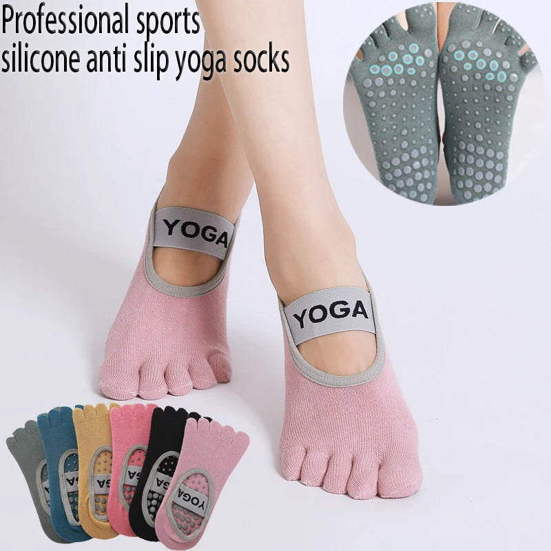 VYRENA Toe Socks — Women's Five-Finger Anti-Slip Yoga Socks