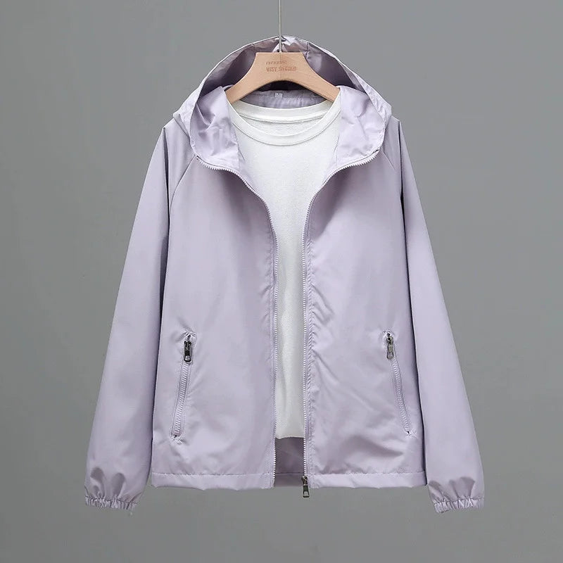 VYRENA Double Hood Windbreaker | Women's Lightweight Running Jacket