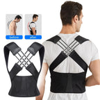 Back Brace & Posture Corrector - Adjustable Support for Upper & Lower Back