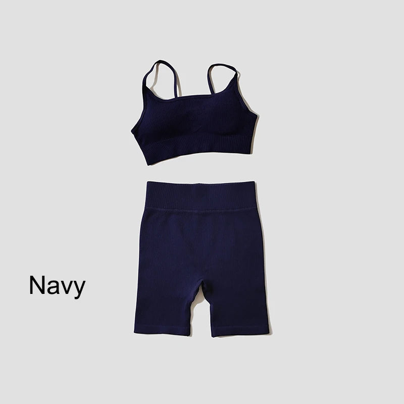 VYRENA Seamless Set — Sports Bra, Crop Top & Leggings