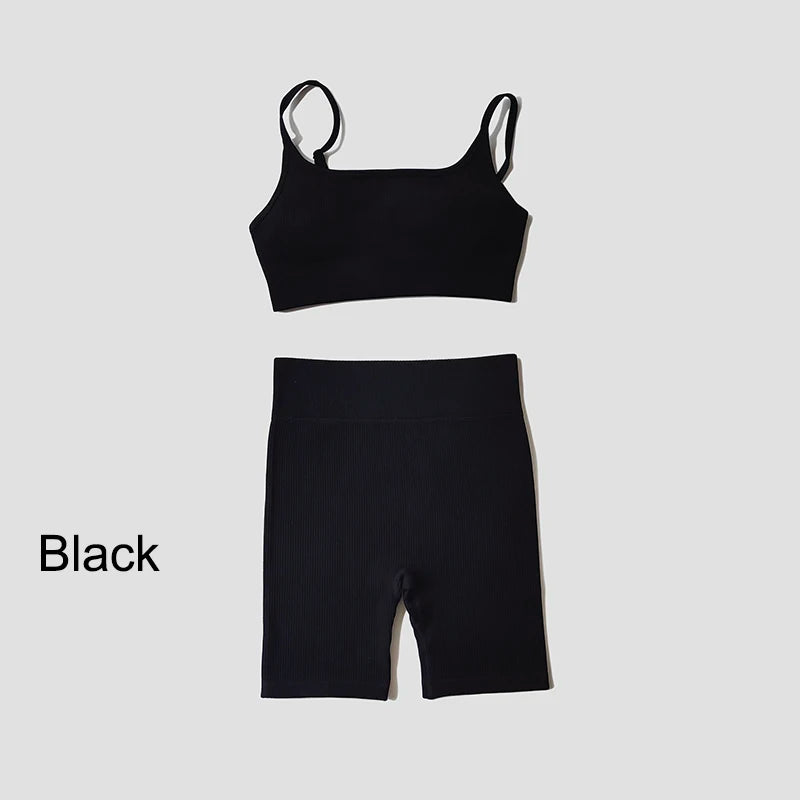 VYRENA Seamless Set — Sports Bra, Crop Top & Leggings