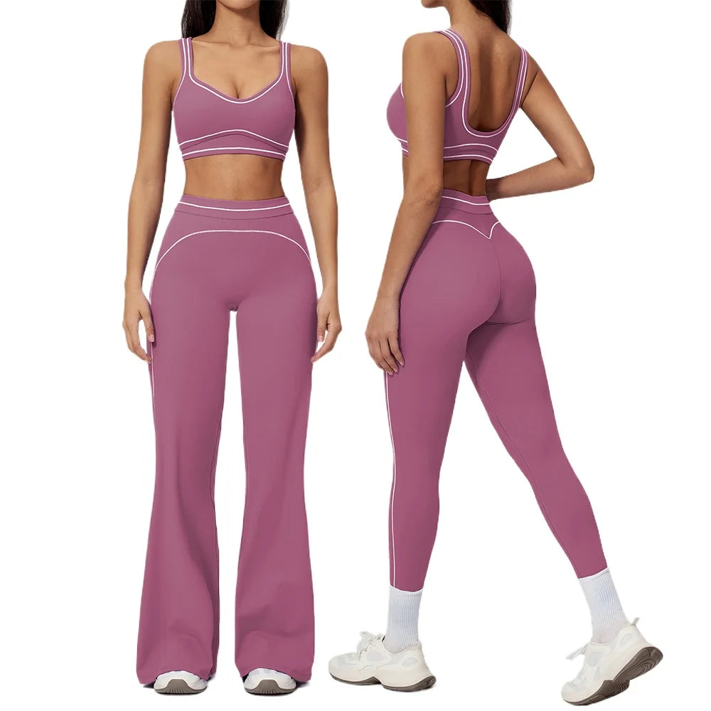 VYRENA Fitness Yoga Set — 2-Piece Push-Up Bra & Leggings