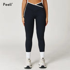V Waist Gym Leggings Women High Waist Yoga Pants Scrunch Bum Seamless Yoga Leggings Workout Pants Sports Leggings Fitness Tights