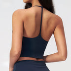 VYRENA Slim Gym Vest — Padded Sports Top with Chest Pads