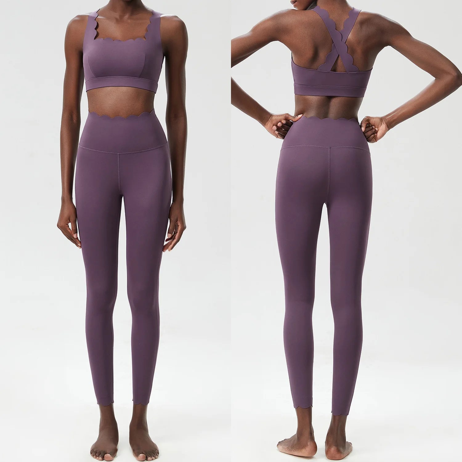 VYRENA Slim Yoga Suit — Women's 2-Piece Breathable Gym Set