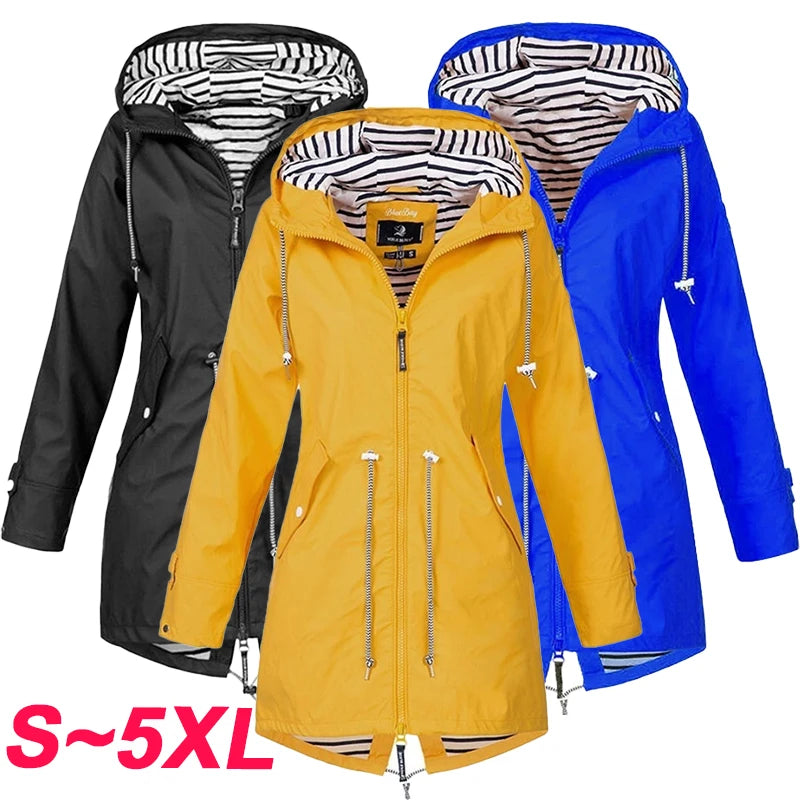 VYRENA Waterproof Hooded Windbreaker | Women's Sports Zip Jacket