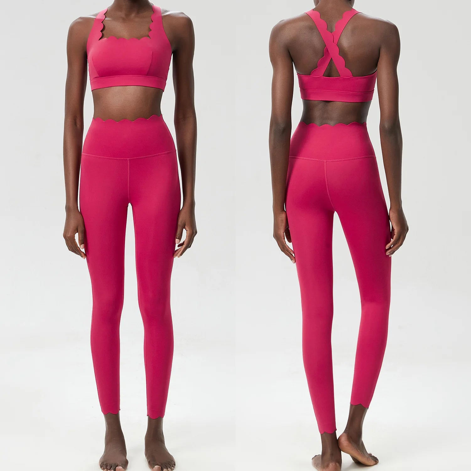VYRENA Slim Yoga Suit — Women's 2-Piece Breathable Gym Set