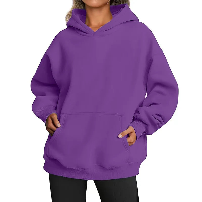 VYRENA Fleece Oversized Hoodie | Women's Warm Pullover Sweatshirt