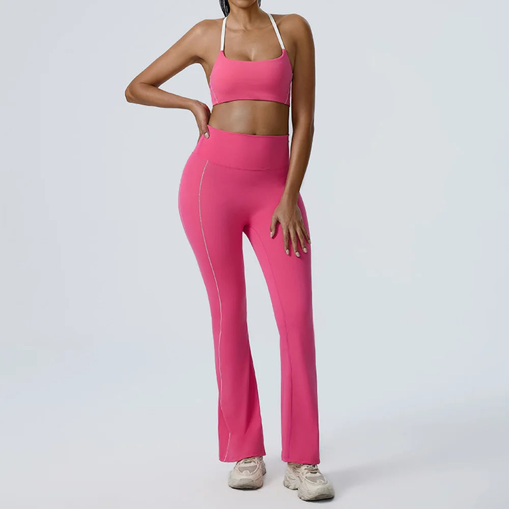 VYRENA 2-Piece Yoga Set — Sports Bra & High-Waist Shorts