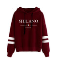 VYRENA Stripe Print Hoodie | Women's Gym Pullover Sweatshirt