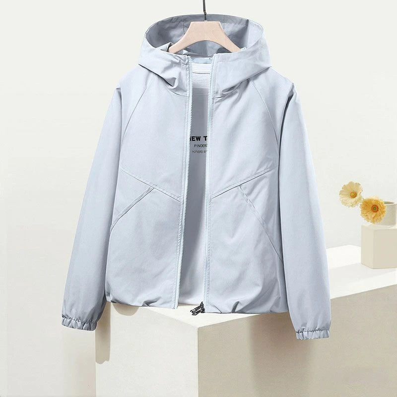 VYRENA Hooded Windbreaker Coat | Women's Spring Autumn Jacket