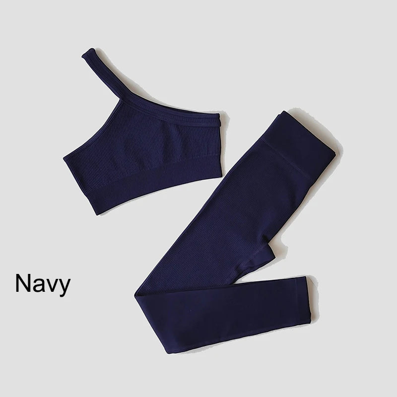 VYRENA Seamless Set — Sports Bra, Crop Top & Leggings