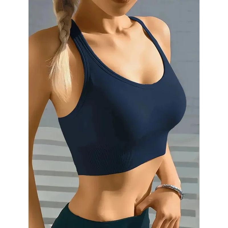 Women's Push-Up Yoga Bra - Seamless Breathable Gym Tank Top