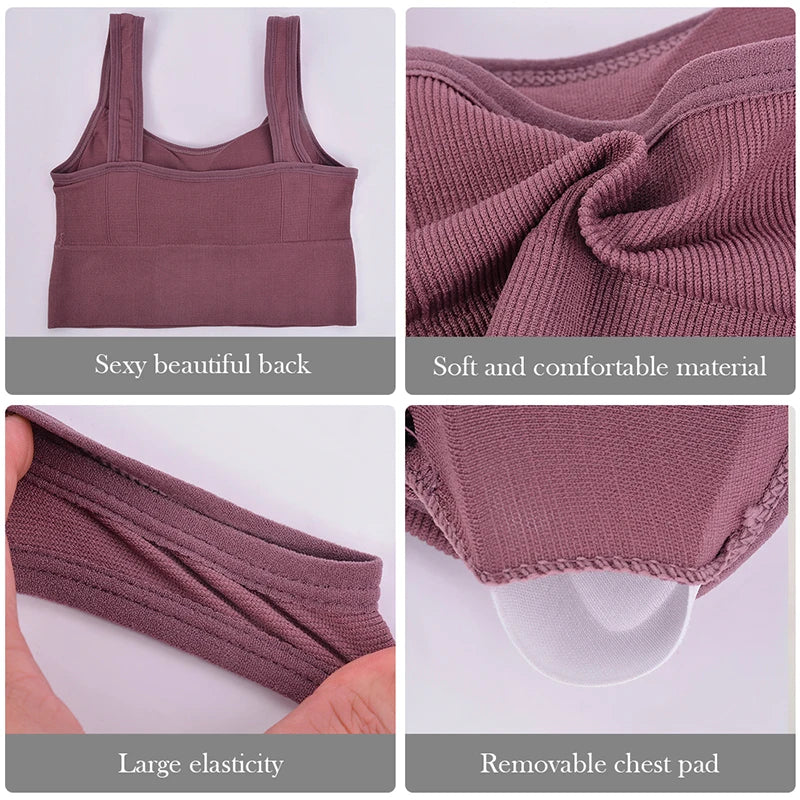 Women's Seamless Sports Bra - Anti-Sweat Fitness & Yoga Bra