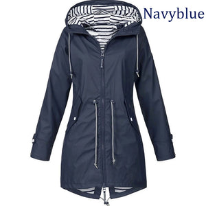 Vyrena Waterproof Hooded Windbreaker Zip Jacket