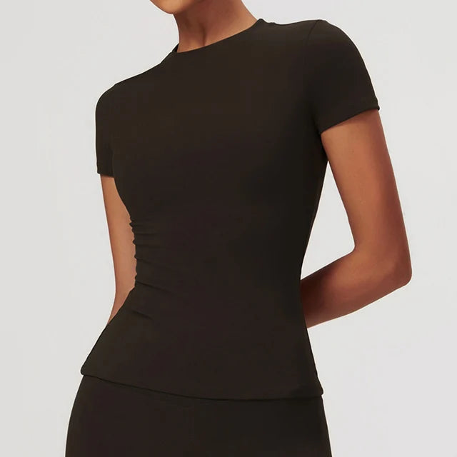 VYRENA Sports T-Shirt — Women's Short Sleeve Stretchy Gym Tee