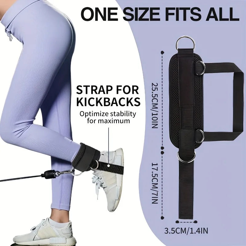 Ankle Straps for Cable Machine - D-Ring Cuffs for Glute & Leg Training