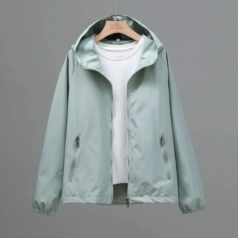 VYRENA Double Hood Windbreaker | Women's Lightweight Running Jacket
