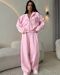 VYRENA Hooded Cardigan Set — Women's 2-Piece Zip Lounge Set