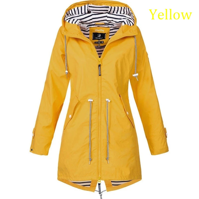 VYRENA Waterproof Hooded Windbreaker | Women's Sports Zip Jacket