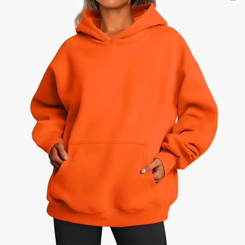 VYRENA Fleece Oversized Hoodie | Women's Warm Pullover Sweatshirt