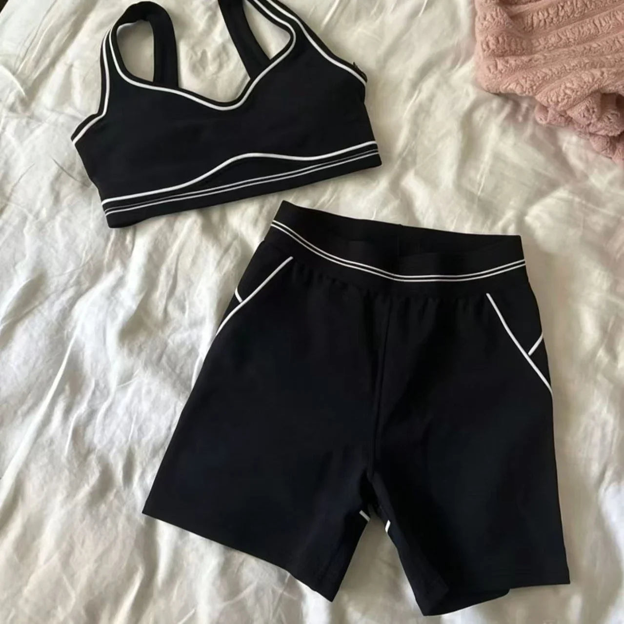 VYRENA Elite Tracksuit — High Elasticity Gym Bra & Running Shorts