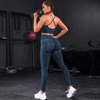 VYRENA Seamless Leggings Set — 2-Piece Women's Gym Tracksuit