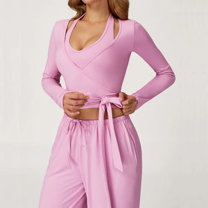 Vyrena Long Sleeve Yoga Shirt High Elastic