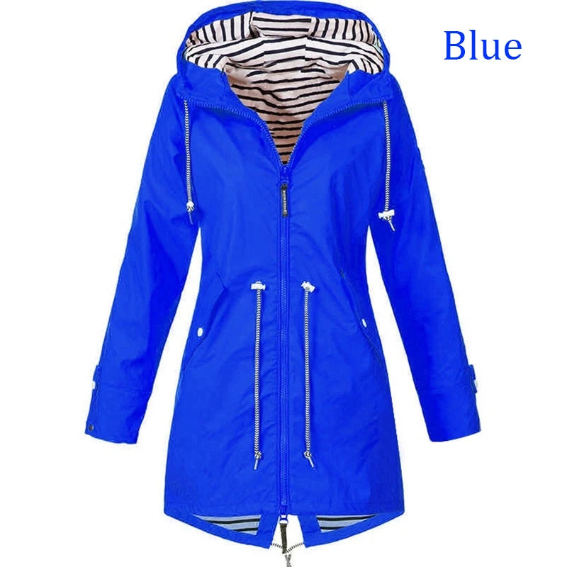 VYRENA Waterproof Hooded Windbreaker | Women's Sports Zip Jacket