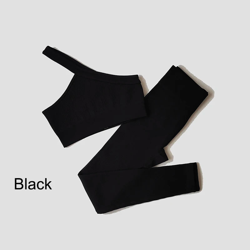 VYRENA Seamless Set — Sports Bra, Crop Top & Leggings