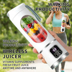 Portable Electric Juicer Bottle - 450ml USB Rechargeable Blender Cup